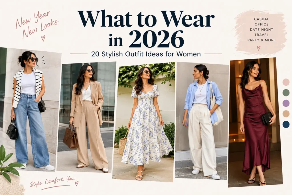 What to Wear in 2026: 20 Stylish Outfit Ideas for Women This is an image explain about what to wear in 2026